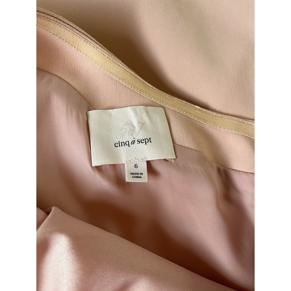 Cinq A Sept Stella Asymmetrical One Shoulder Formal Dress Pink Womens 6 - Picture 12 of 15